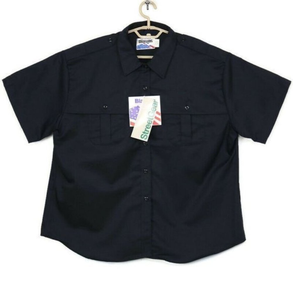 Blauer StreetGear Uniform‎ Work Shirt Police Deputy Blue 8710W Short Sleeve 2XL